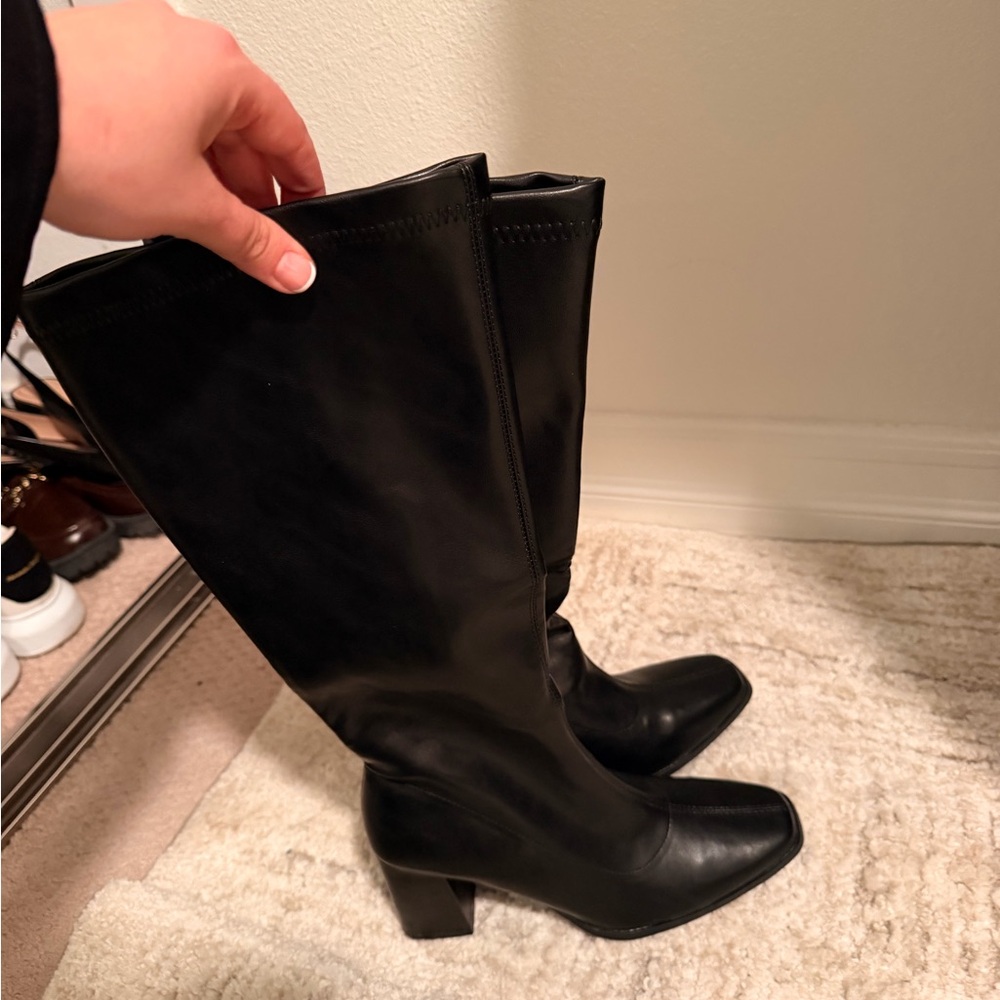 Black Leather Women's Boots